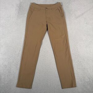 Lululemon Pants Mens 28x28 Brown Tan Commission Slim Fit Performance Chino Flaw